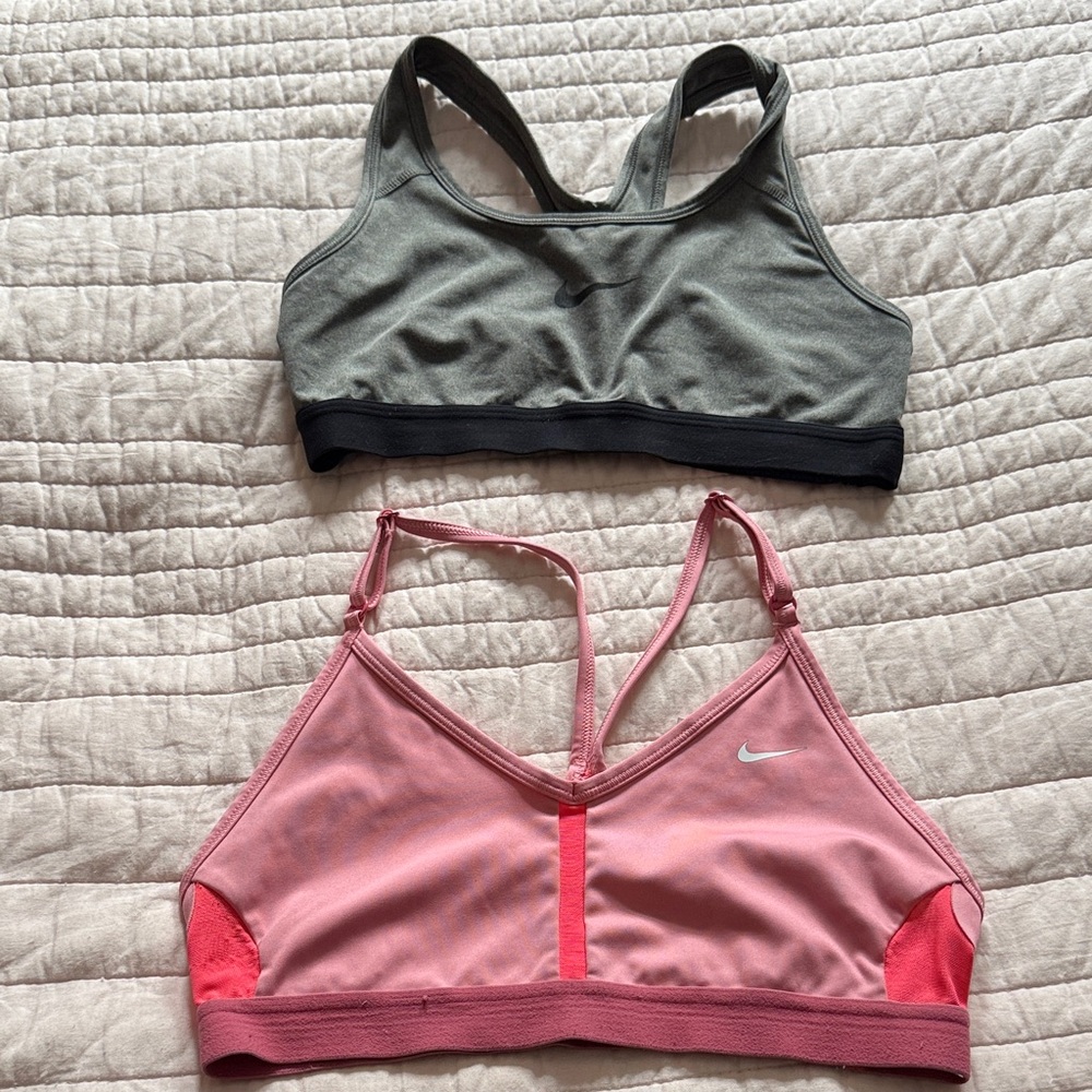 Nike Women's Sports Bra Duo - Pink and Gray